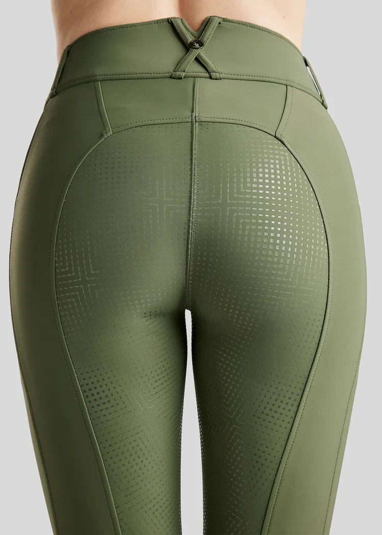 MoZida REFINED pantalones con Gun Metal Crystals FG - Pine Green