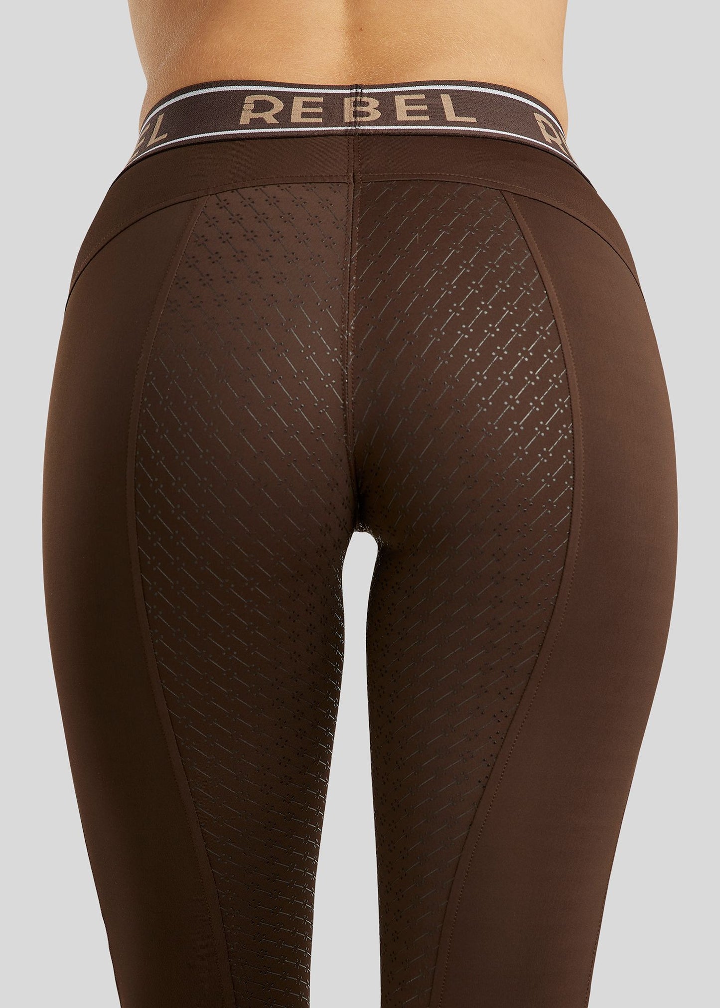 Rebel legging con logo cintura FG - Marrón