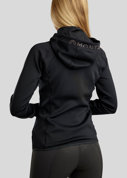 Liza Hoody Rosegold Crystals - Dark Navy