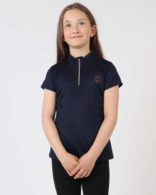 Junior polo Everly Rosegold - Navy