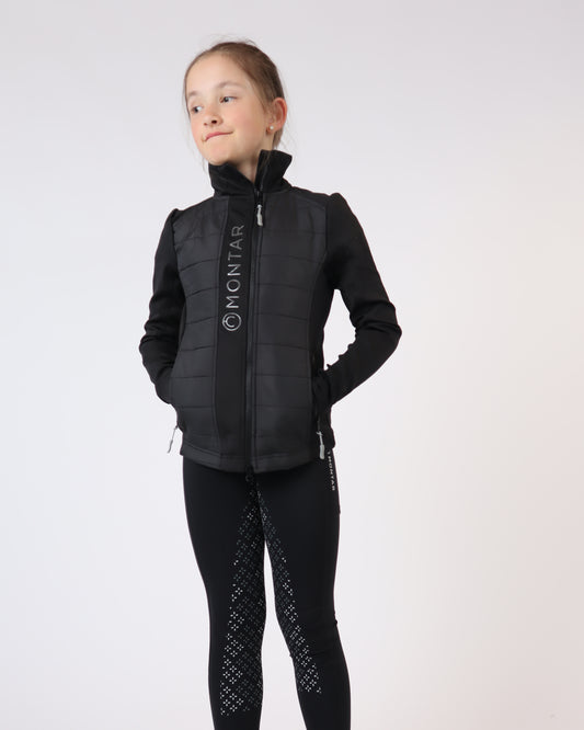 Junior Emma chaqueta Softshell - Negro