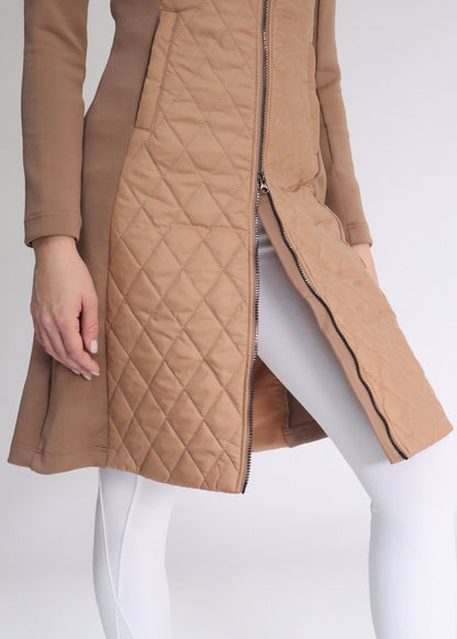 MoQuinn chaqueta larga acolchada/Softshell - Latte