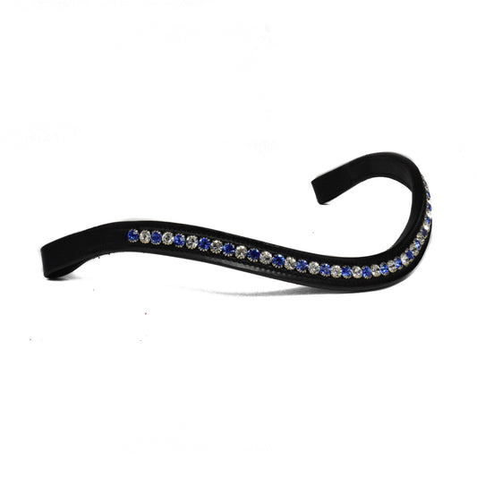 Bridle2Fit Frontalera con cristales Azul y Blanco