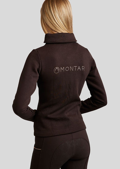 MoNaja  chaqueta rosegold con crystal logo marrón