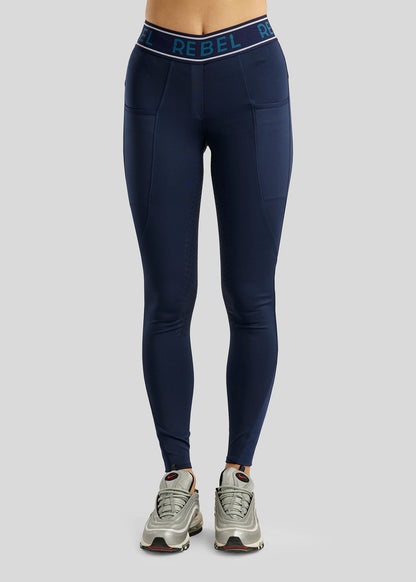 Rebel legging con logo cintura FG - Navy